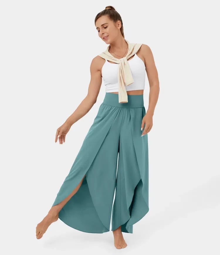 Buvala™-(🔥Last Day Promotion- SAVE 48% OFF) -High Waisted Split Wide Leg Quick Dry Casual Pants🎉