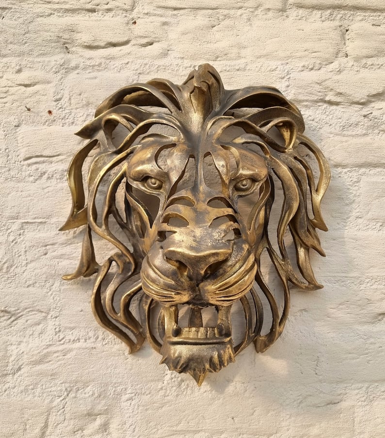 Buvala™-🦁Rare Find-Large Lion Head Wall Mounted Art Sculpture🎁