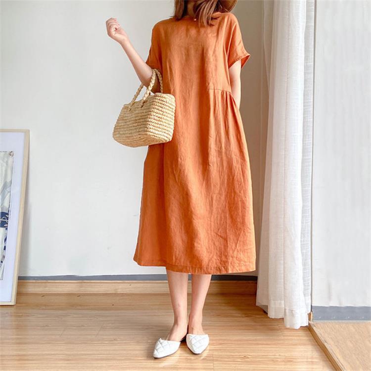 Buvala™-🔥HOT SALE🔥 Japanese Style Linen Cotton Dress(50%OFF)