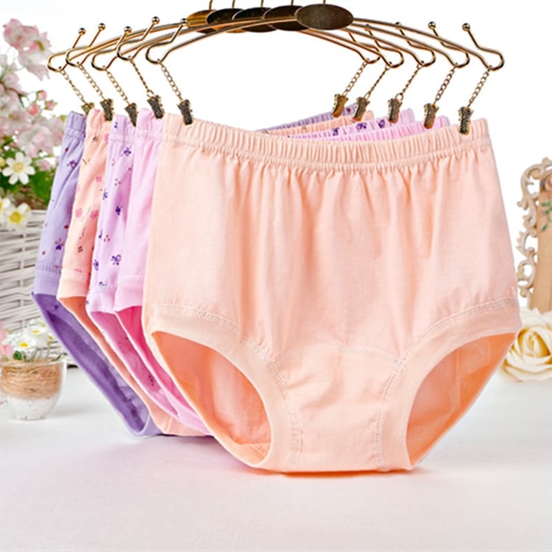 Buvala™-High-Waist Ladies Cotton Panties Plus Sizes💥5pcs Only $24.98 Today🔥