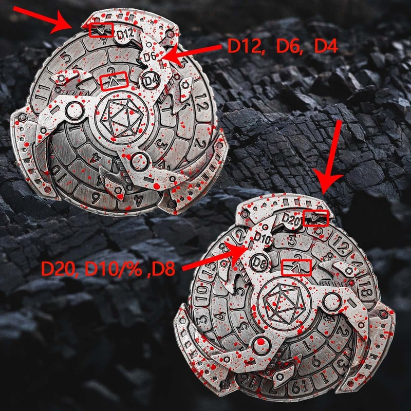 🔥🔥LAST Sale 70% OFF--Dungeons and Dragons Metal Dice Spinner(BUY 2 FREE SHIPPING)