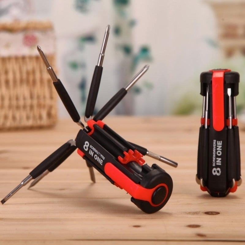 Buvala™-8 Screwdrivers in 1 Tool with Worklight and Flashlight