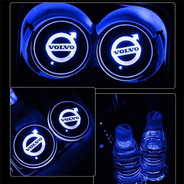 Buvala™-Led Car Logo Cup Lights up Holder USB Charging 7 Colors Changing