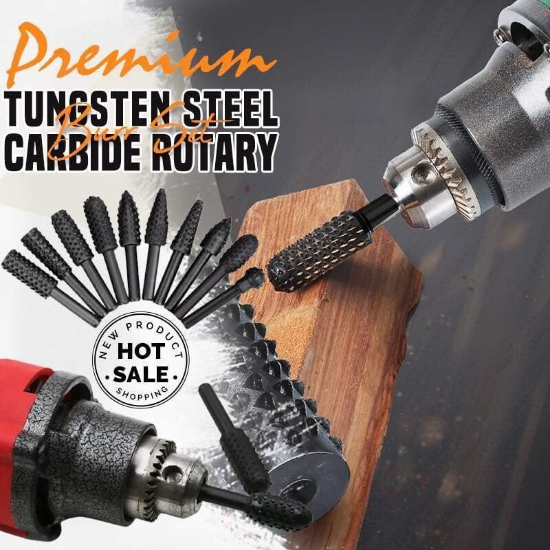 Buvala™-🔥Hot-Sale--Premium Tungsten Steel Carbide Rotary Burr Set 🔥