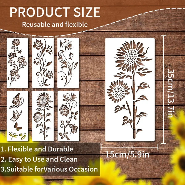 Buvala™-🔥DIY decoration🌻-Garden Fence Large Flower Stencils