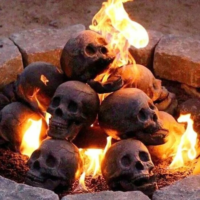 Buvala™-💀Halloween Sale - Terrifying Human Skull Fire Pit