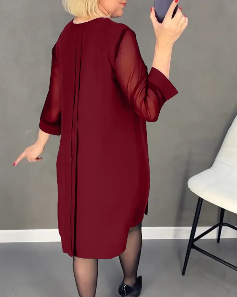 Buvala™-New Straight Medium Sleeve Dress