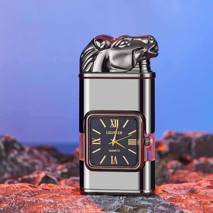 Buvala™-Windproof Lighter Vintage Watch Bezel Jet flame Torch