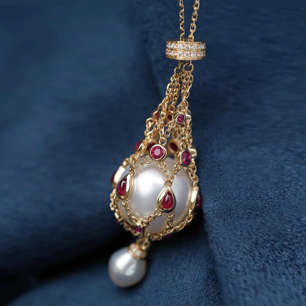 Buvala™-Last Day 49% OFF--Pearl & Gemstone Lavalier Pendant