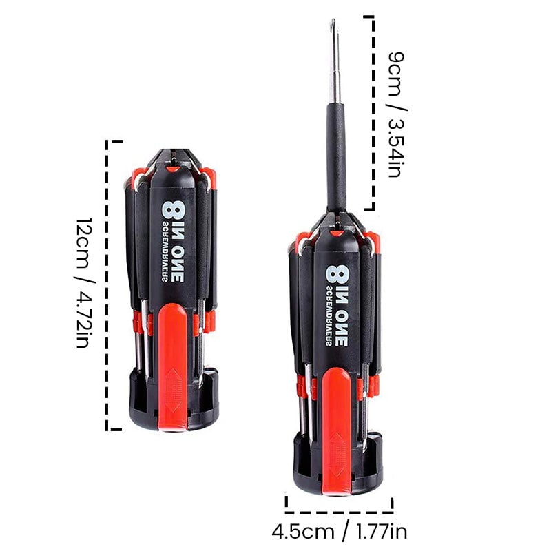 Buvala™-8 Screwdrivers in 1 Tool with Worklight and Flashlight