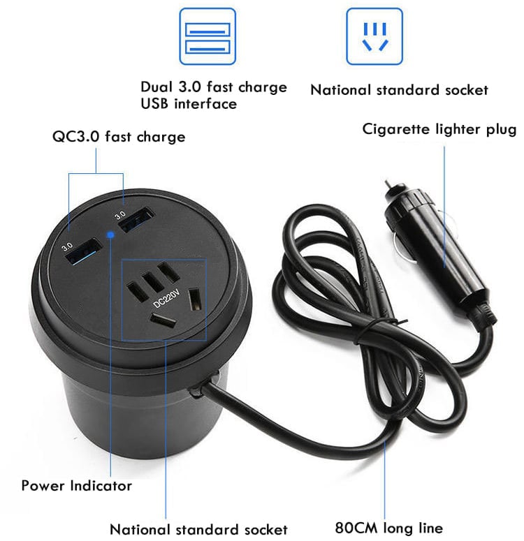 Buvala™-Water cup type car inverter