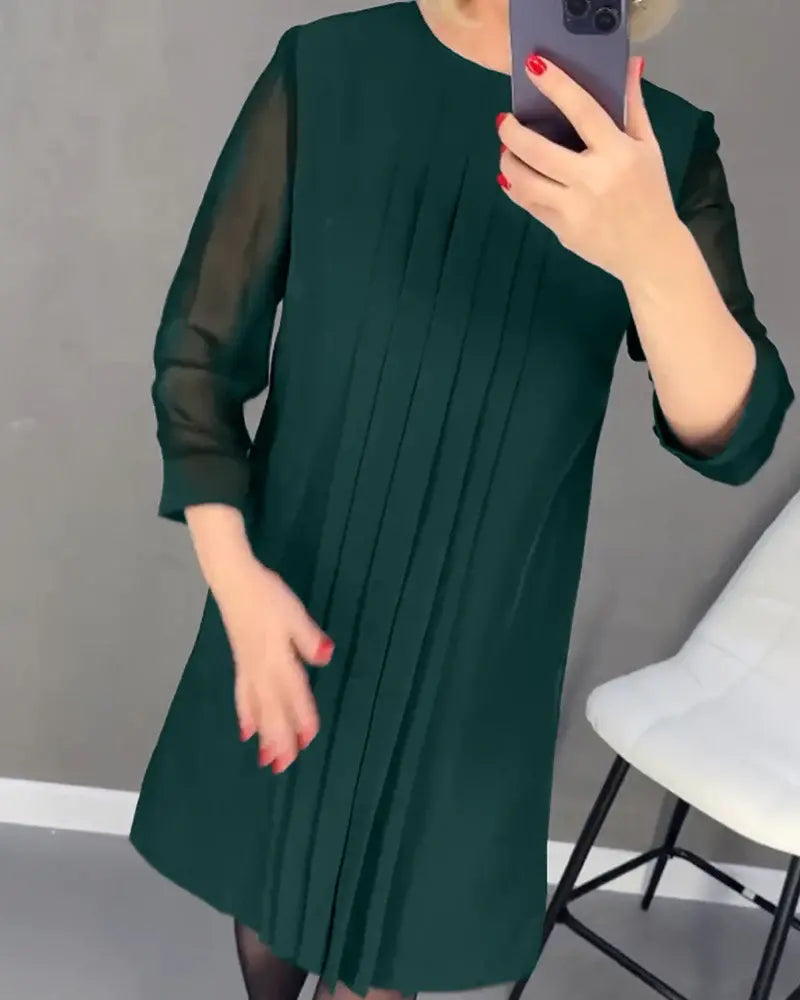 Buvala™-New Straight Medium Sleeve Dress