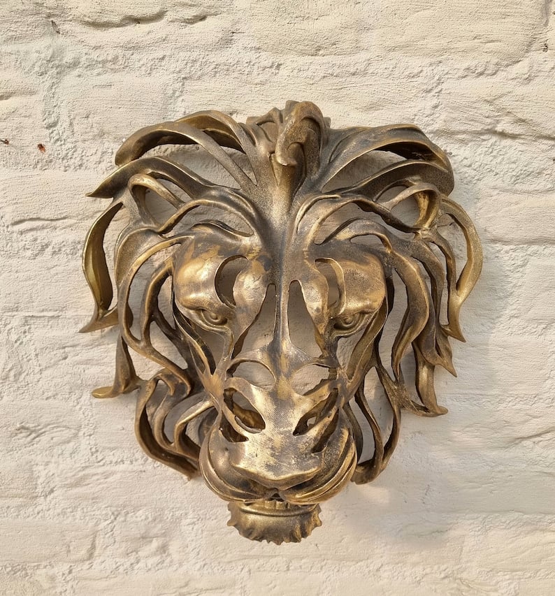 Buvala™-🦁Rare Find-Large Lion Head Wall Mounted Art Sculpture🎁