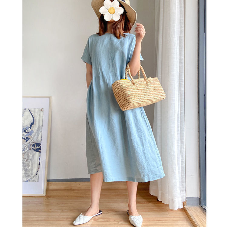 Buvala™-🔥HOT SALE🔥 Japanese Style Linen Cotton Dress(50%OFF)