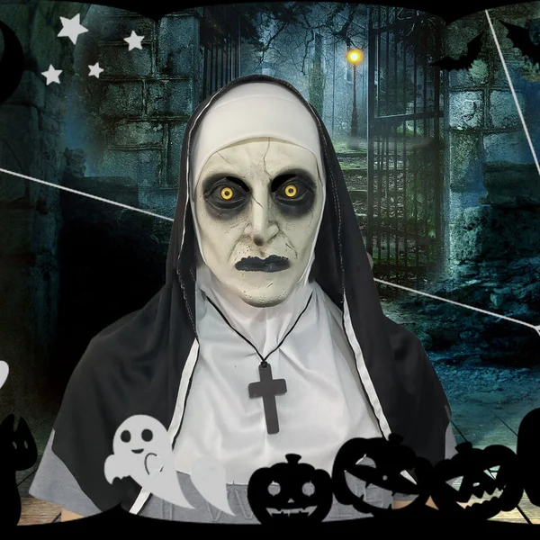 Buvala™-👻49%OFF🎃 Halloween Nun Scary Mask