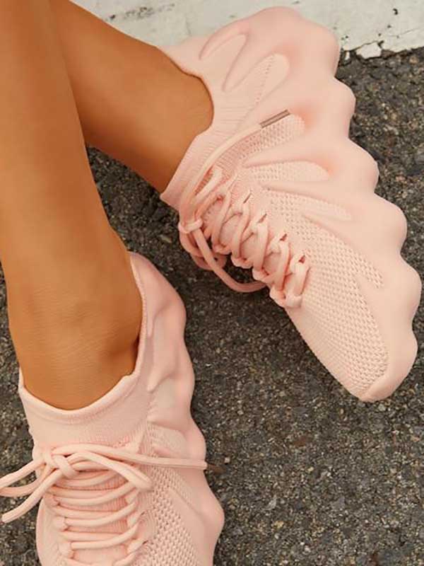 Buvala™-Lace-up Knit Breathable Sneakers