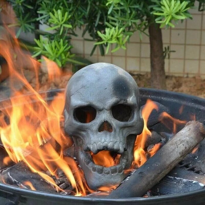 Buvala™-💀Halloween Sale - Terrifying Human Skull Fire Pit