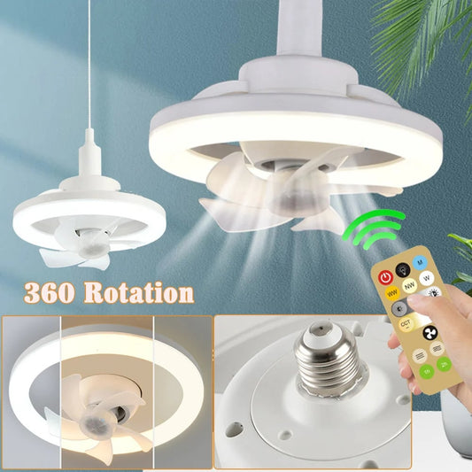 Buvala™-Fast Shipping Worldwide - LED Swing Head Fan Light