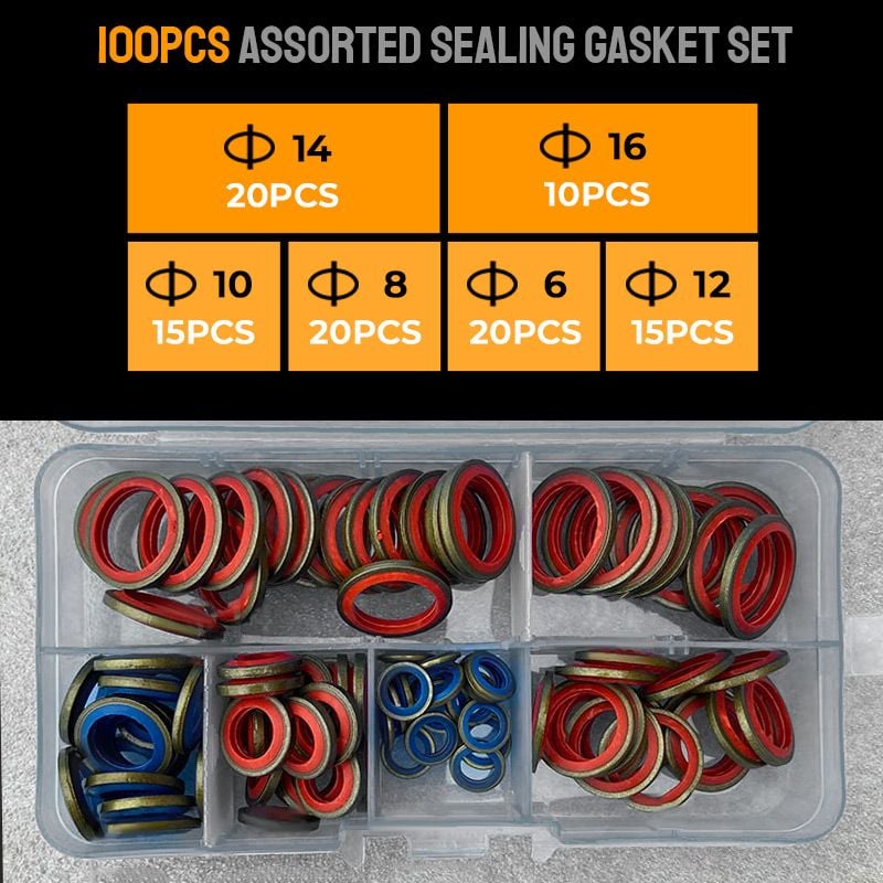 Buvala™-100pcs/ 245pcs Assorted Sealing Gasket Set