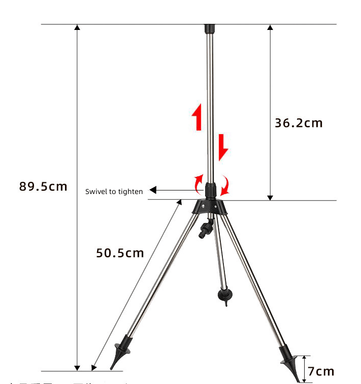 Buvala™-Stainless Steel Rotary Irrigation Tripod Telescopic Support Sprinkler