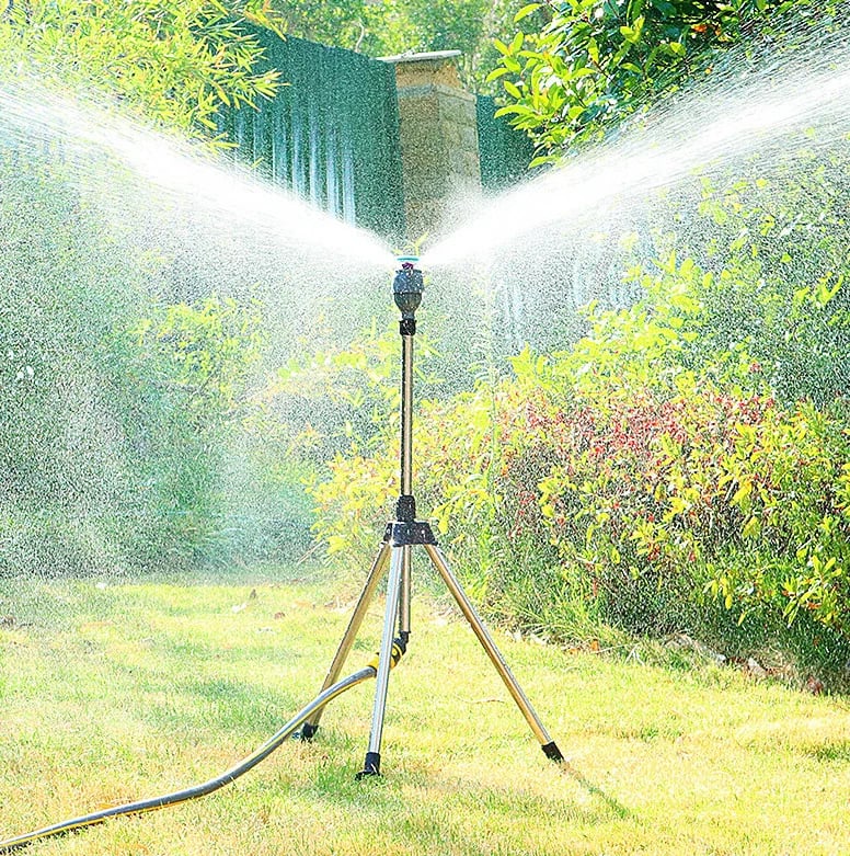 Buvala™-Stainless Steel Rotary Irrigation Tripod Telescopic Support Sprinkler