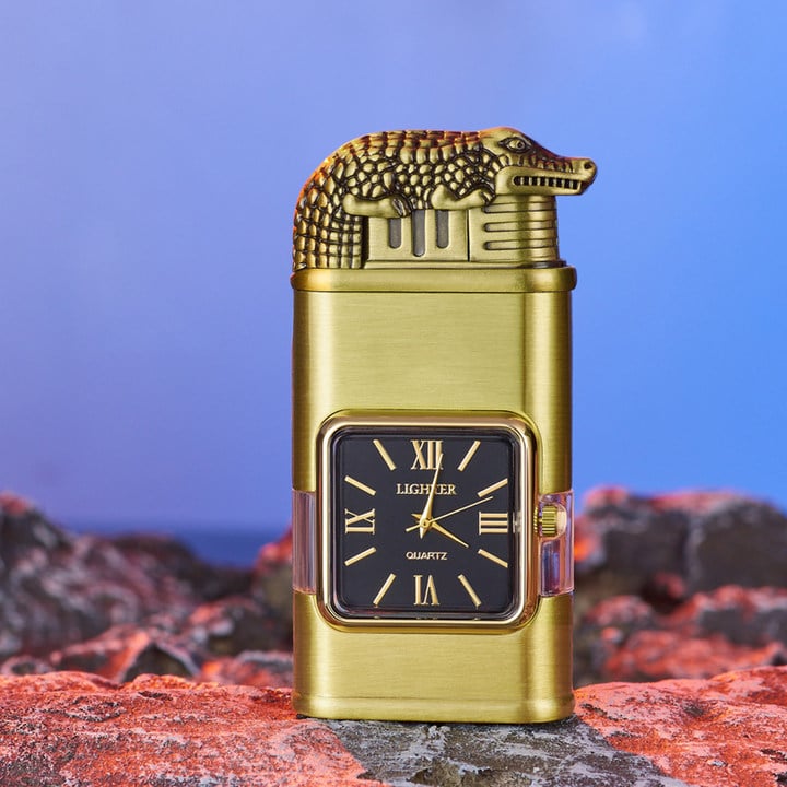 Buvala™-Windproof Lighter Vintage Watch Bezel Jet flame Torch