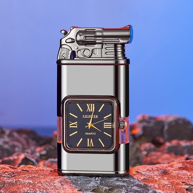 Buvala™-Windproof Lighter Vintage Watch Bezel Jet flame Torch