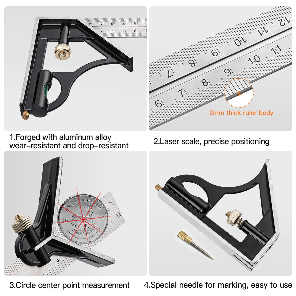 Buvala™-Multifunctional Combination of Movable Angle Ruler Set