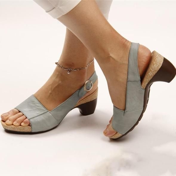 Buvala™-Comfortable Elegant Low Chunky Heel Shoes