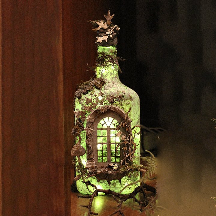 Buvala™-Altered Art Bottle - Mystical forest stories