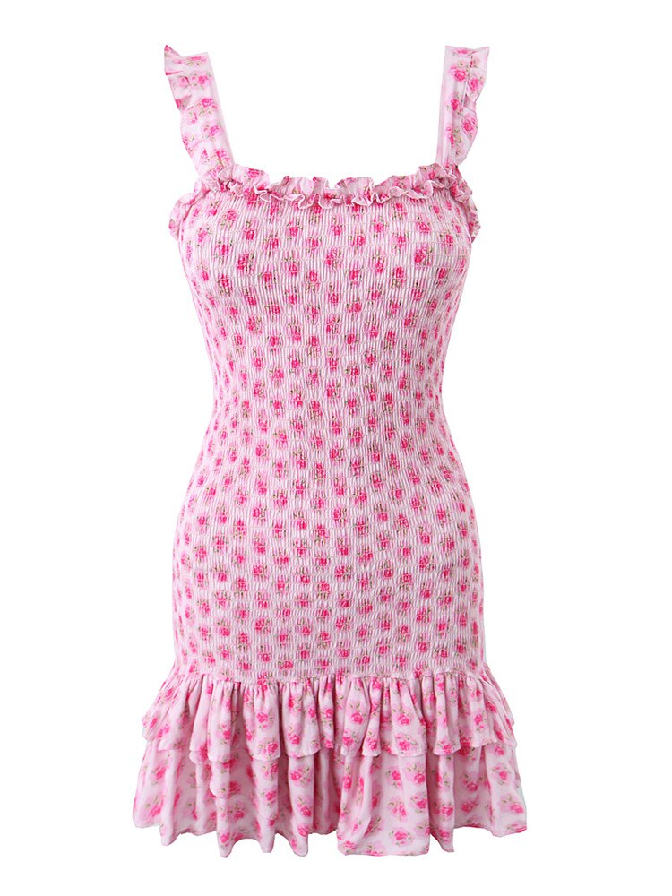 Buvala™-Flirty Ruffle Sleeveless A-line Mini Dress - Perfect for a Stylish Summer Look