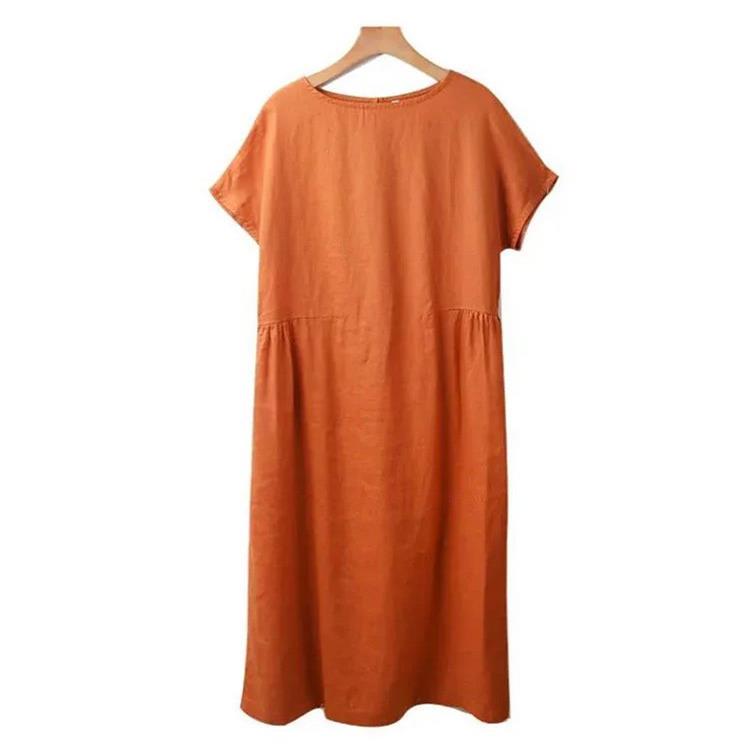 Buvala™-🔥HOT SALE🔥 Japanese Style Linen Cotton Dress(50%OFF)