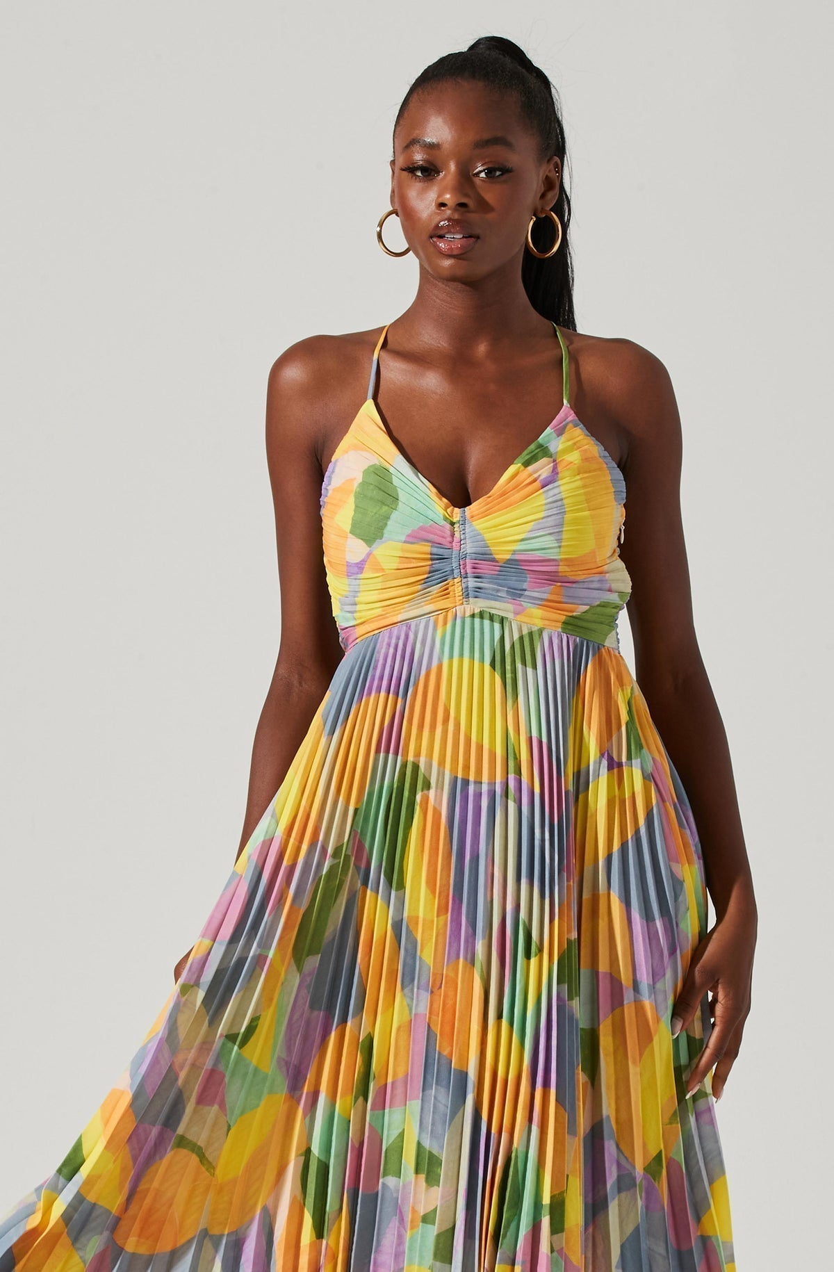 Buvala™-Casual Pleated Print Dress