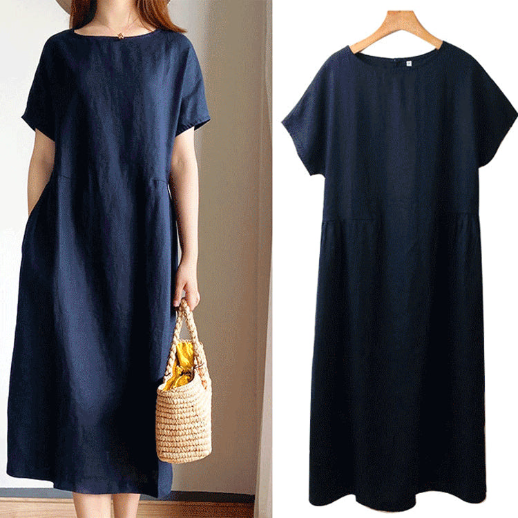 Buvala™-🔥HOT SALE🔥 Japanese Style Linen Cotton Dress(50%OFF)