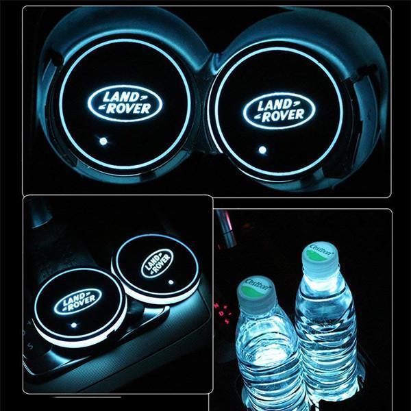 Buvala™-Led Car Logo Cup Lights up Holder USB Charging 7 Colors Changing