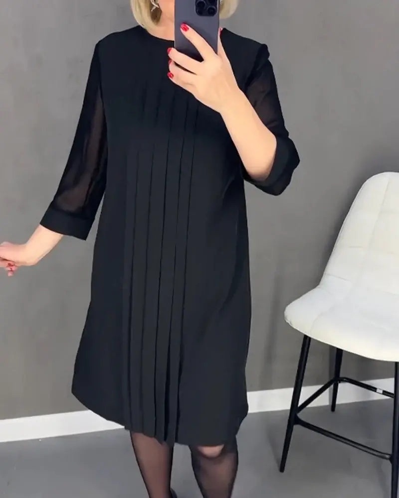 Buvala™-New Straight Medium Sleeve Dress