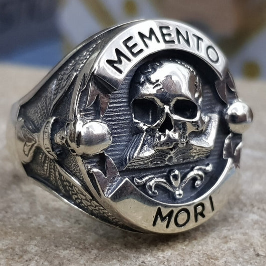 Buvala™-Memorial Mori Skull Sterling Silver Ring