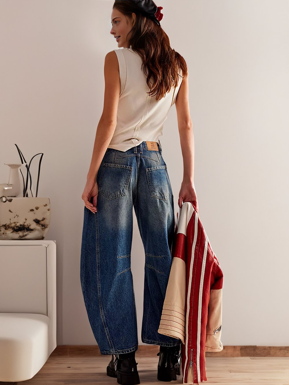 Buvala™-Mid-Rise Barrel Jeans (BUY 2 Free Shipping)