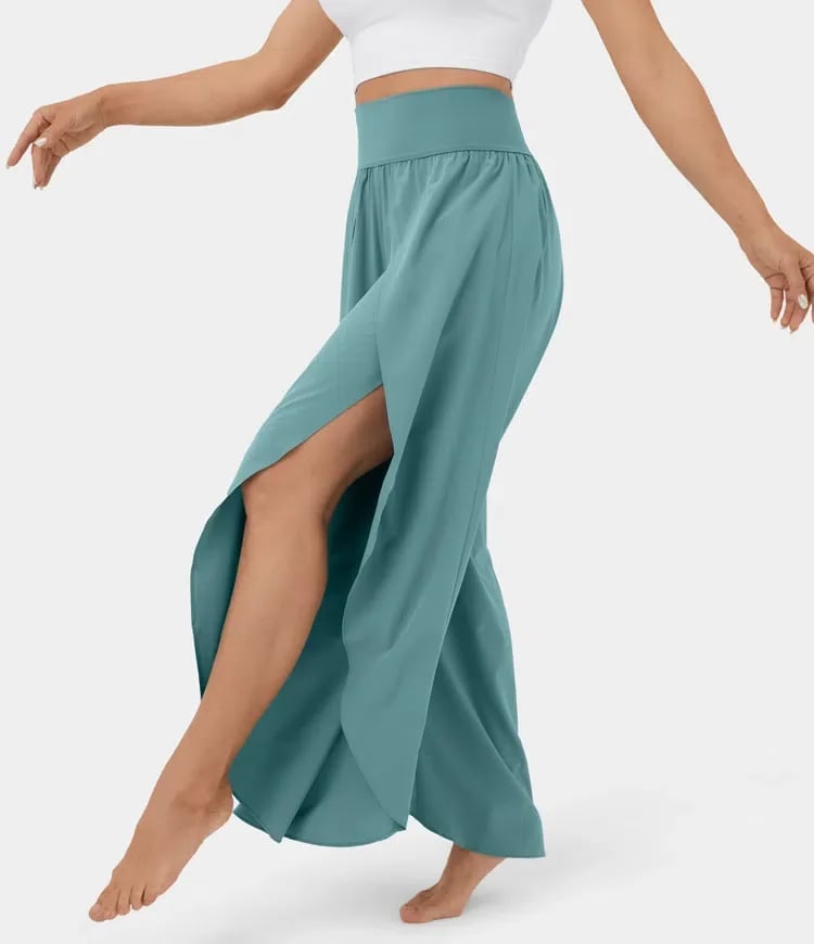 Buvala™-(🔥Last Day Promotion- SAVE 48% OFF) -High Waisted Split Wide Leg Quick Dry Casual Pants🎉