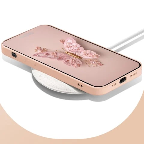 Buvala™-🔥 Flat 3D Butterfly Pattern Glass Cover Compatible with iPhone