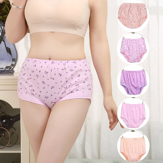 Buvala™-High-Waist Ladies Cotton Panties Plus Sizes💥5pcs Only $24.98 Today🔥