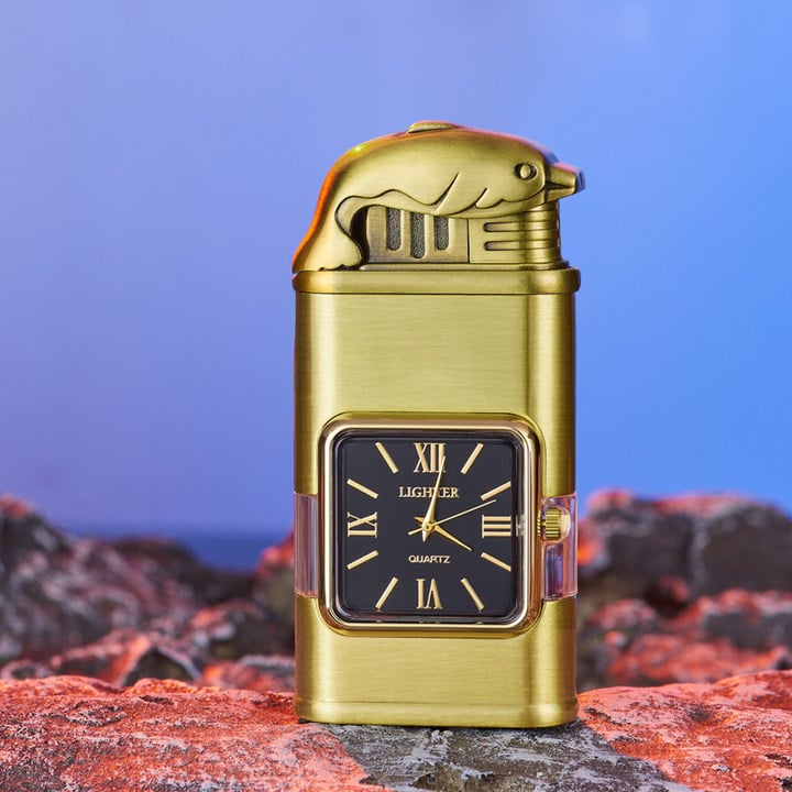 Buvala™-Windproof Lighter Vintage Watch Bezel Jet flame Torch