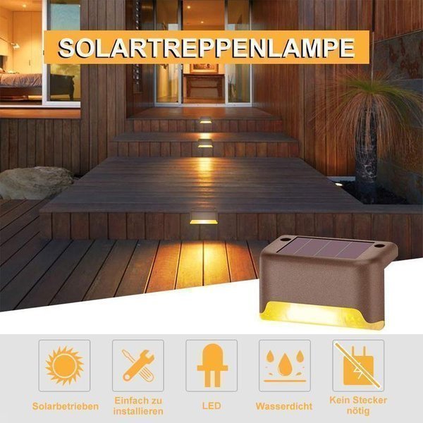 Buvala™-LED Solar Lamp Path Staircase Outdoor Waterproof Wall Light🔥BUY MORE SAVE MORE