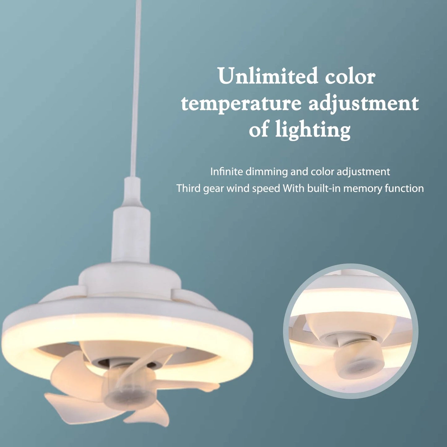 Buvala™-Fast Shipping Worldwide - LED Swing Head Fan Light