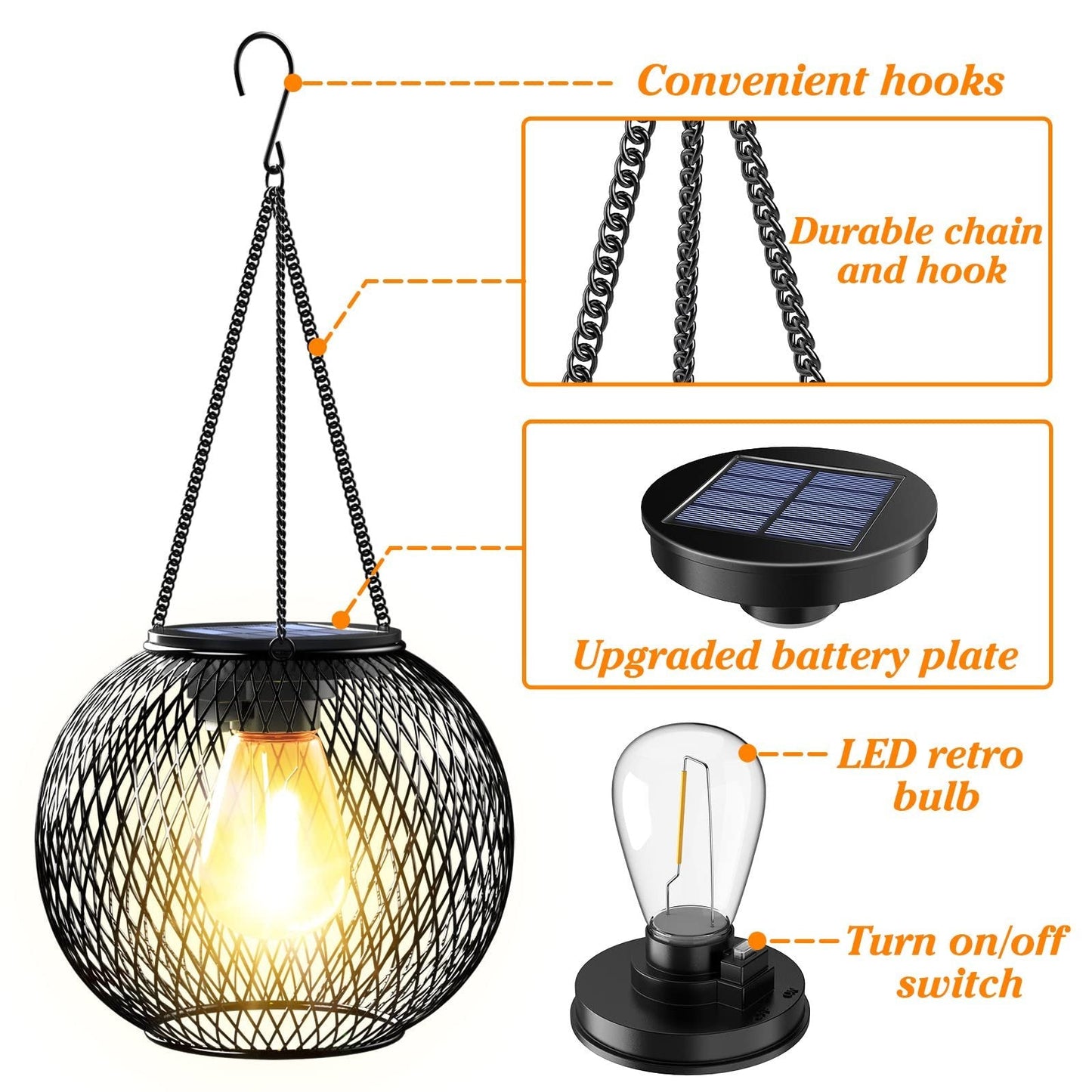 Buvala™-Solar Outdoor Lights Upgraded Hanging Lantern