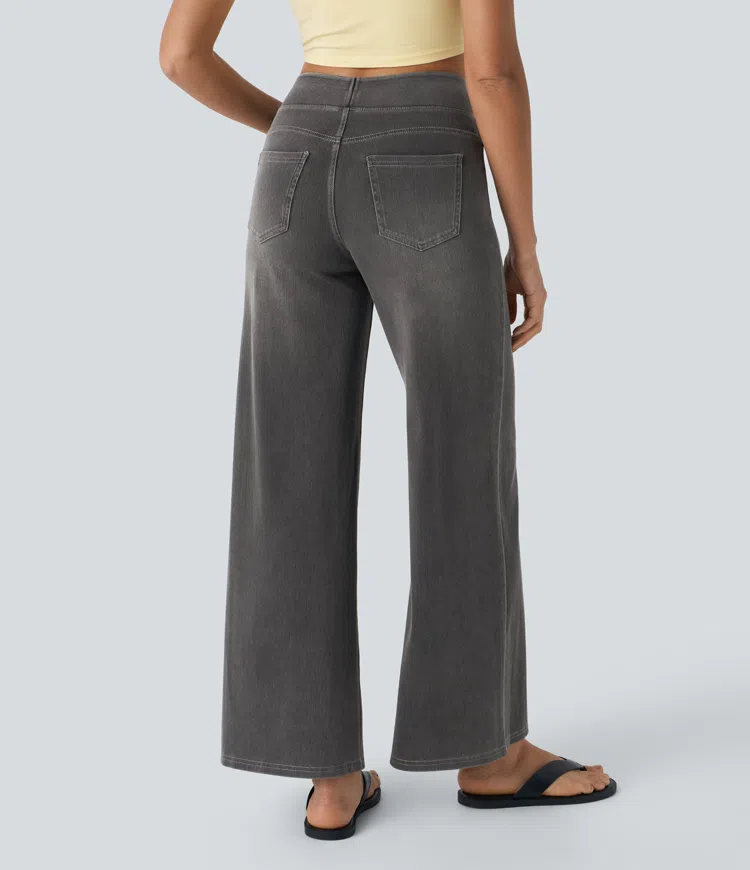 Buvala™-Quinn Super Stretch High-Waisted Wide Leg Jeans