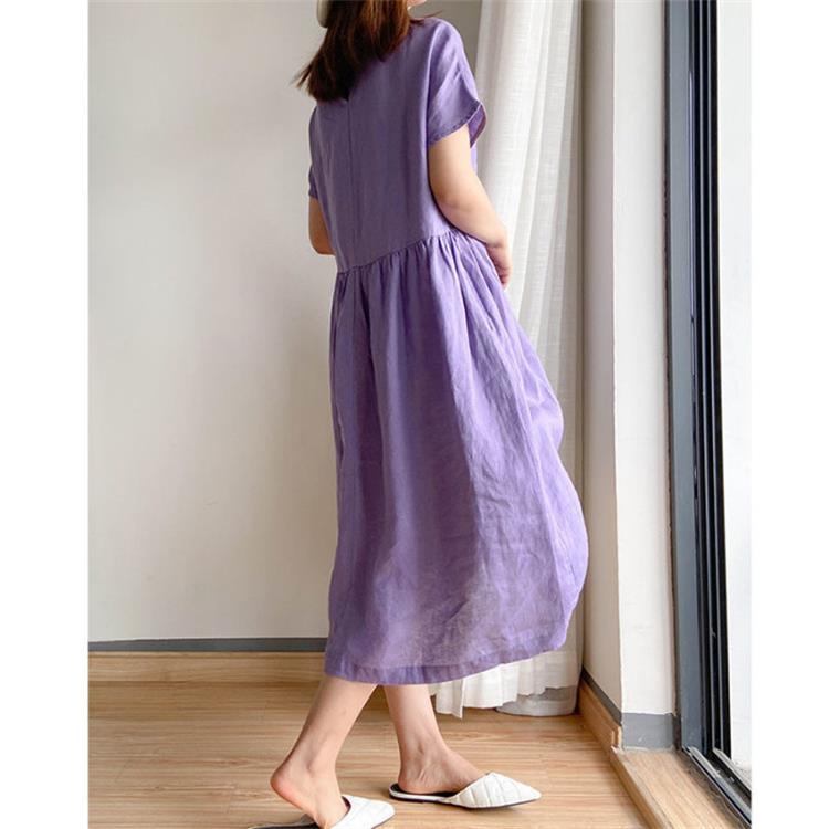 Buvala™-🔥HOT SALE🔥 Japanese Style Linen Cotton Dress(50%OFF)