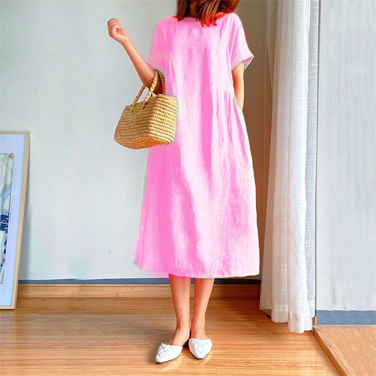 Buvala™-🔥HOT SALE🔥 Japanese Style Linen Cotton Dress(50%OFF)