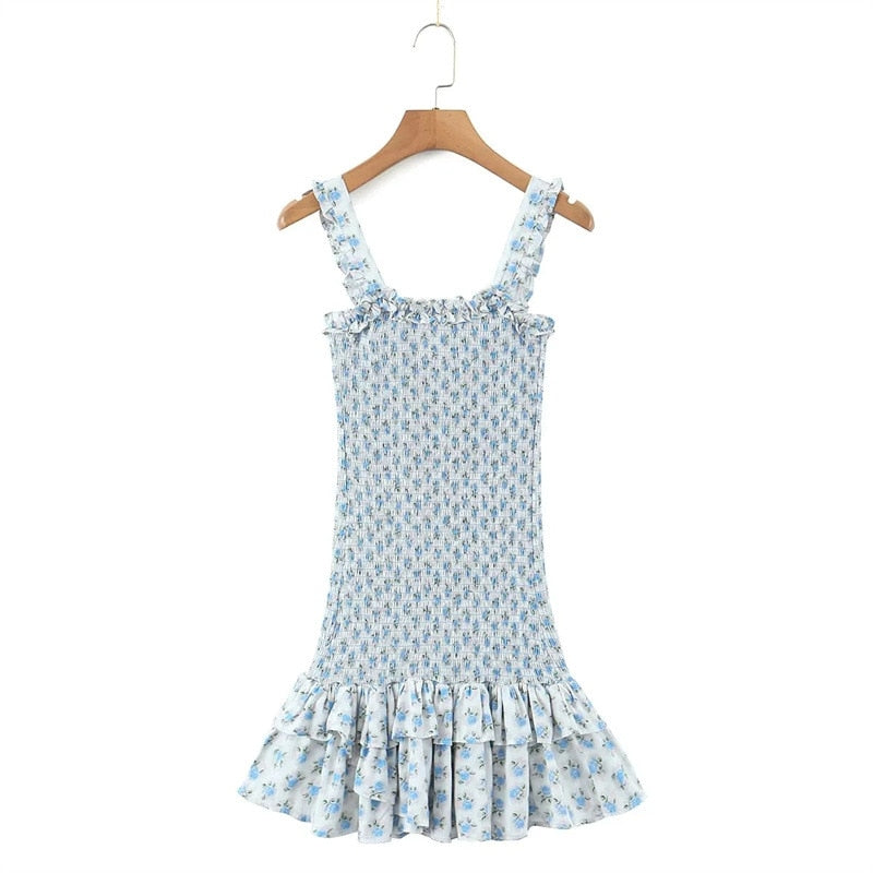 Buvala™-Flirty Ruffle Sleeveless A-line Mini Dress - Perfect for a Stylish Summer Look