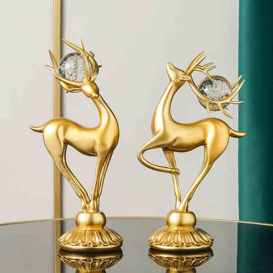 Buvala™-Handmade Golden Deer Animal Figurine